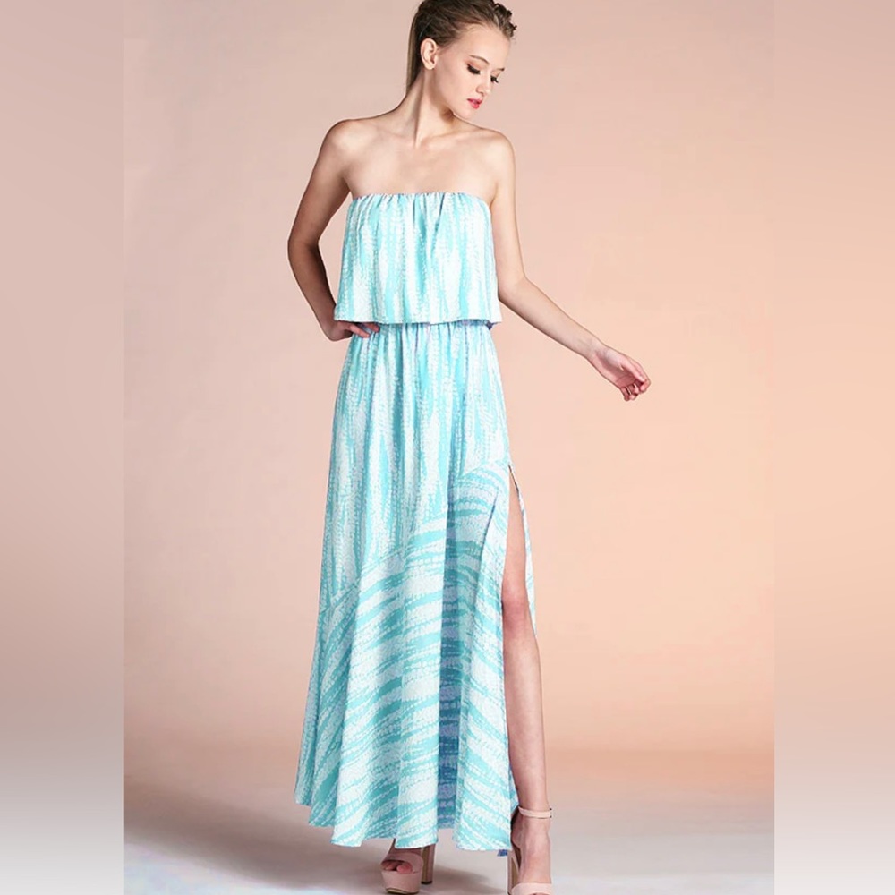 Tyche Aqua Maxi Dress